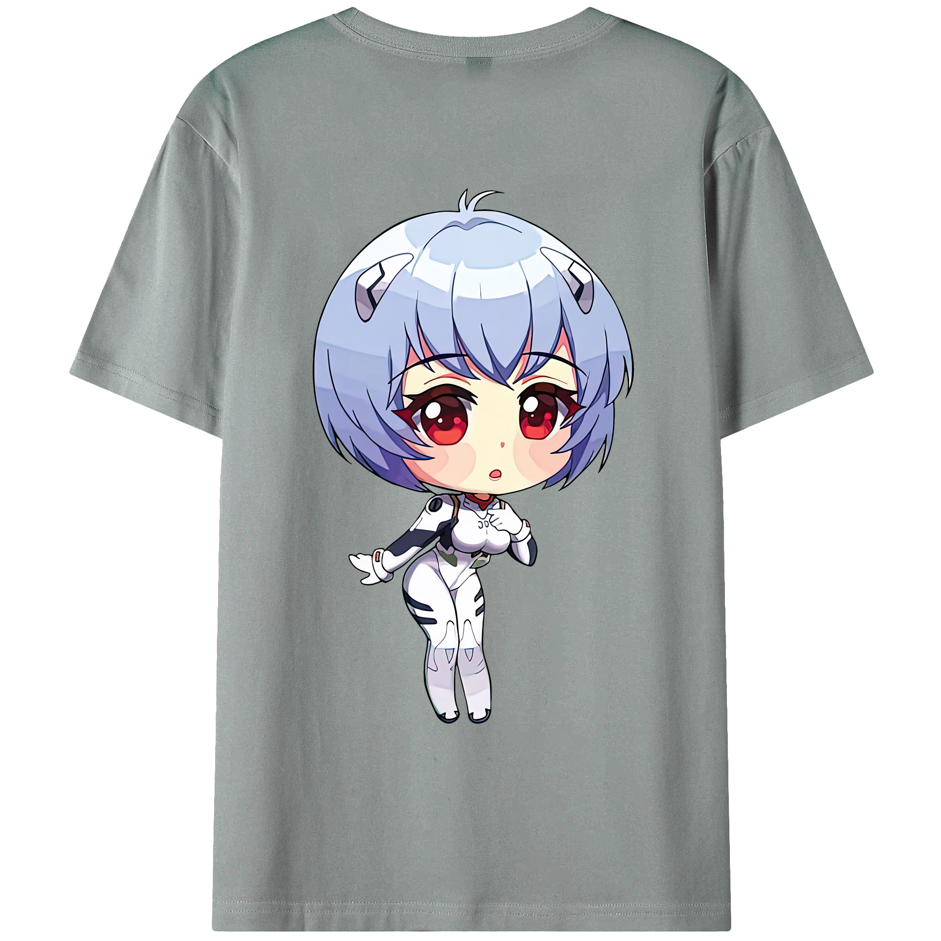 （画像用） EVA 新世紀エヴァンゲリオン 綿100％ メンズ半袖Tシャツ（バックプリント） 通気性